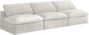 Cozy Cream Velvet Cloud Modular Armless Sofa