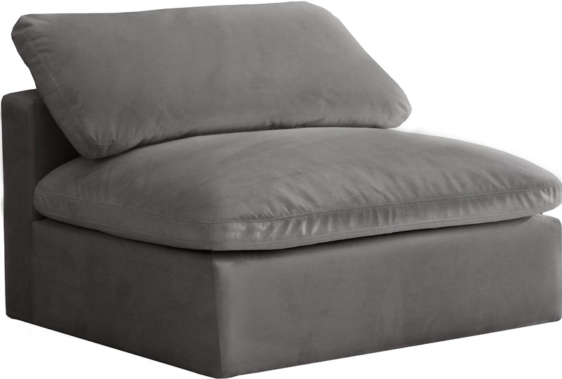 Cozy Grey Velvet Chair