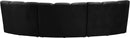Infinity Black Velvet 3pc. Modular Sectional