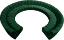 Infinity Green Velvet 11pc. Modular Sectional