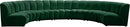 Infinity Green Velvet 7pc. Modular Sectional