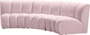 Infinity Pink Velvet 3pc. Modular Sectional