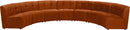 Limitless Cognac Velvet 7pc. Modular Sectional