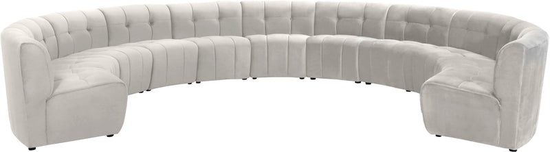 Limitless Cream Velvet 11pc. Modular Sectional