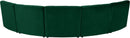 Limitless Green Velvet 5pc. Modular Sectional