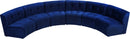 Limitless Navy Velvet 6pc. Modular Sectional