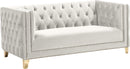 Michelle Cream Velvet Loveseat