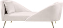 Nolan Cream Velvet Chaise