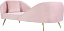 Nolan Pink Velvet Chaise