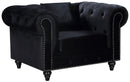 Chesterfield Black Velvet Chair