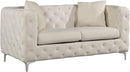 Scarlett Cream Velvet Loveseat
