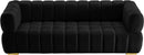 Gwen Black Velvet Sofa