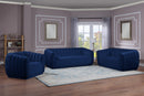 Dixie Navy Velvet Loveseat