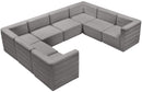 Quincy Grey Velvet Modular Sectional