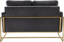 Mila Grey Velvet Loveseat