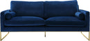 Mila Navy Velvet Sofa