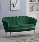 Gardenia Green Velvet Loveseat