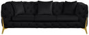 Kingdom Black Velvet Sofa
