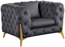 Kingdom Grey Velvet Chair