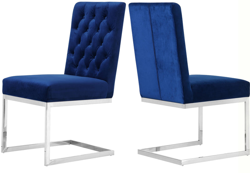Carlton Navy Velvet Dining Chair