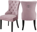 Nikki Pink Velvet Dining Chair