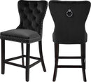Nikki Black Velvet Stool