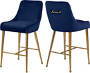Owen Navy Velvet Stool