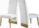 Porsha Cream Velvet Dining Chair