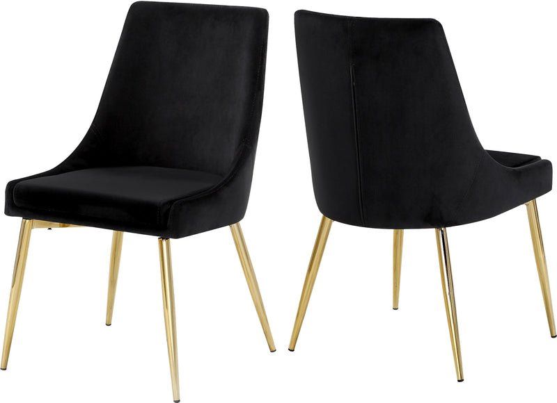 Karina Black Velvet Dining Chair