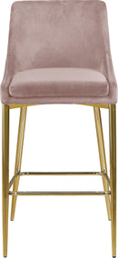 Karina Pink Velvet Stool