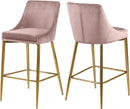 Karina Pink Velvet Stool