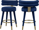 Fitzroy Navy Velvet Counter Stool