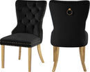 Carmen Black Velvet Dining Chairs (2)