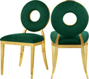 Carousel Green Velvet Dining Chair