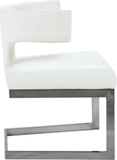Alexandra White Faux Leather Dining Chair