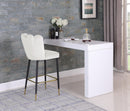 Lily Cream Velvet Stool