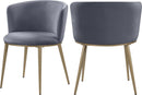 Skylar Grey Velvet Dining Chair