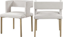 Caleb Cream Velvet Dining Chair