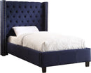 Ashton Navy Linen Twin Bed