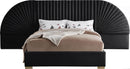Cleo Black Velvet King Bed (3 Boxes)