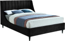 Eva Black Velvet Queen Bed