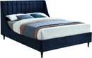 Eva Navy Velvet King Bed
