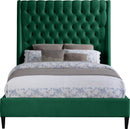 Fritz Green Velvet Queen Bed