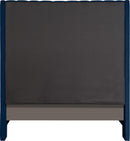 Fritz Navy Velvet Queen Bed