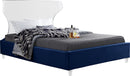Ghost Navy Velvet Full Bed