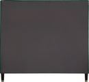 Harlie Green Velvet Queen Bed