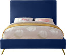Jasmine Navy Velvet King Bed