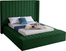 Kiki Green Velvet Queen Bed (3 Boxes)