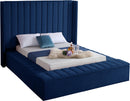 Kiki Navy Velvet King Bed (3 Boxes)