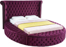 Luxus Purple Velvet King Bed